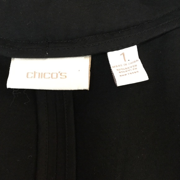 Chico’s Black ruffled jacket, M, beautiful details - Picture 5 of 5